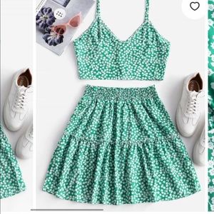 Zaful Green Two piece outfit